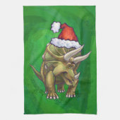 Linge De Cuisine Triceratops Noël Vert (Vertical)