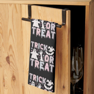 Linge De Cuisine Trick or Treat Fantômes Mignons Halloween Noir