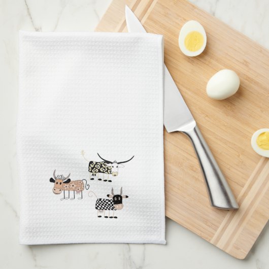 Linge De Cuisine Trio de vache (Quart Plié)