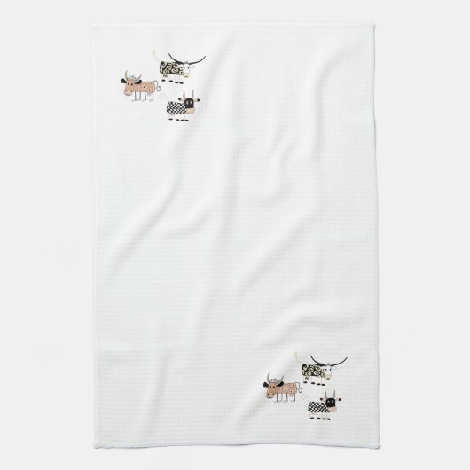 Linge De Cuisine Trio de vache (Vertical)