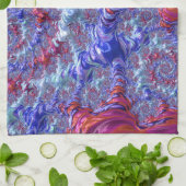 Linge De Cuisine Trippy coloré Super numérique Abstrait Fractal (Plié)