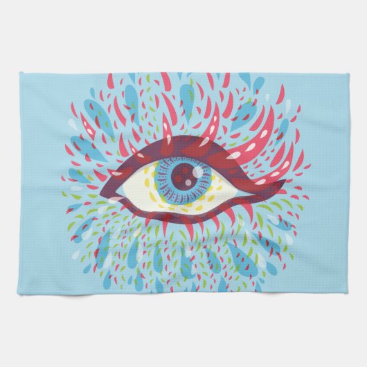 Linge De Cuisine Trippy Oye Psychedelic Art (Horizontal)