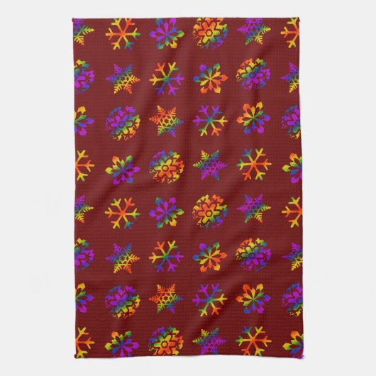 Linge De Cuisine Trippy Snowflakes (Vertical)