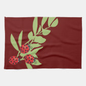 Linge De Cuisine Trois coccinelles chanceuses (Horizontal)