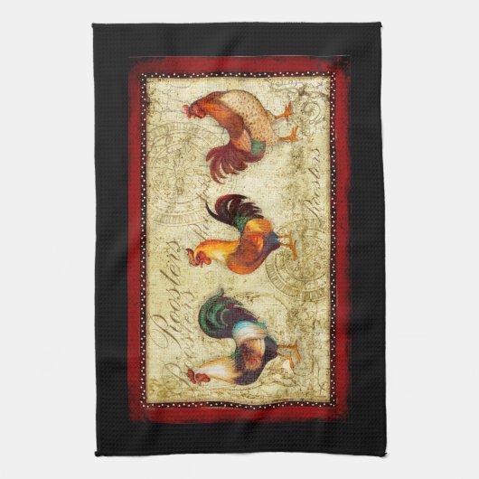 Linge De Cuisine Trois coqs (Vertical)