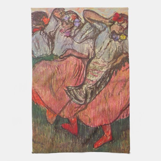 Linge De Cuisine Trois Danseurs russes par Edgar Degas (Vertical)