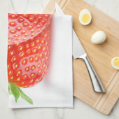 Linge De Cuisine Trois fraises (Quart Plié)
