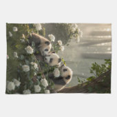 Linge De Cuisine Trois mignons Pandas (Horizontal)