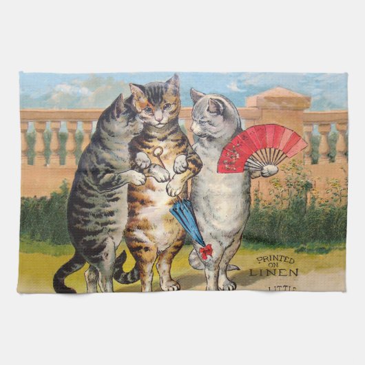 Linge De Cuisine Trois Petits Chatons Illustration de Mère l'Oie (Horizontal)