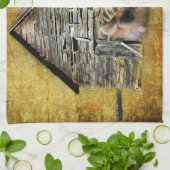 Linge De Cuisine Trois Petits Cochons À La Grange Rustique Snoozing (Plié)