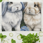 Linge De Cuisine Trois petits lapins de lop (Plié)