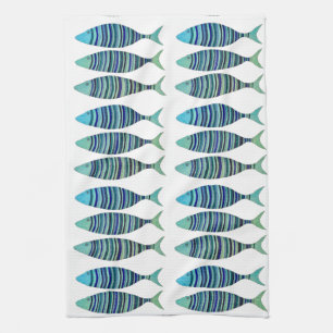 Linge De Cuisine Trois poissons triés