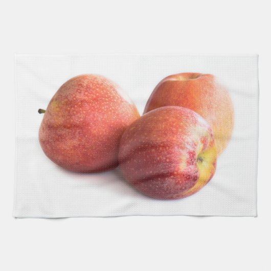 Linge De Cuisine Trois pommes rouges (Horizontal)