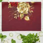 Linge De Cuisine Trois Roses de bijoux (Plié)