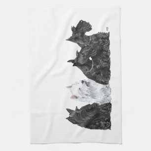 Linge De Cuisine Trois Scotties et un Westie