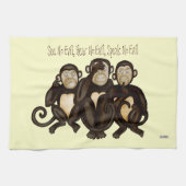 Linge De Cuisine Trois singes sages (Horizontal)