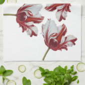 Linge De Cuisine Trois Tulipes Rouges (Plié)