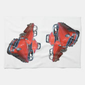 Linge De Cuisine Trois Voitures Rouges Classiques Classiques, Servi (Horizontal)