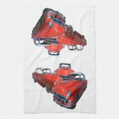 Linge De Cuisine Trois Voitures Rouges Classiques Classiques, Servi (Vertical)