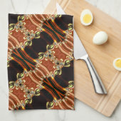 Linge De Cuisine Tronc d'or Feu Batik Cuisine Tea Cloth (Quart Plié)