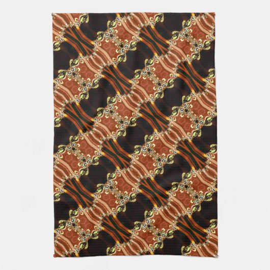 Linge De Cuisine Tronc d'or Feu Batik Cuisine Tea Cloth (Vertical)