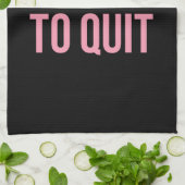 Linge De Cuisine Trop adapté Fitness Citations amusantes Rose Noir (Plié)