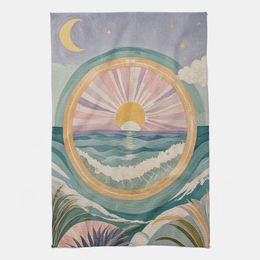 Linge De Cuisine Tropical Celestial Shore (Vertical)