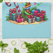 Linge De Cuisine Tropical Christmas Holiday Palm Tree (Plié)