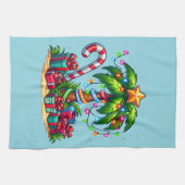 Linge De Cuisine Tropical Christmas Holiday Palm Tree (Horizontal)