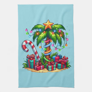Linge De Cuisine Tropical Christmas Holiday Palm Tree