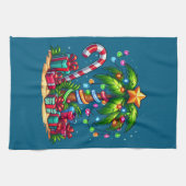 Linge De Cuisine Tropical Christmas Holiday Palm Tree (Horizontal)