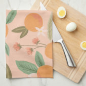 Linge De Cuisine Tropical Citrus Floral Rose (Quart Plié)