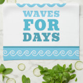 Linge De Cuisine Tropical Fish Beach Waves for Days Customizable (Plié)