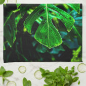 Linge De Cuisine Tropical Monstera Glow – Jungle Leaf Photography (Plié)