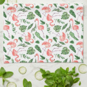 Linge De Cuisine Tropical Pink Flamingo Pattern v2 (Plié)