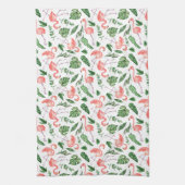 Linge De Cuisine Tropical Pink Flamingo Pattern v2 (Vertical)