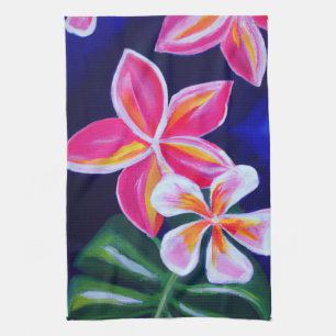 Linge De Cuisine Tropical Plumeria frangipani cuisine décor serviet