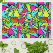 Linge De Cuisine Tropical Pop Ananas (Plié)