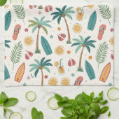 Linge De Cuisine Tropical Summer Beach Pattern (1) (Plié)