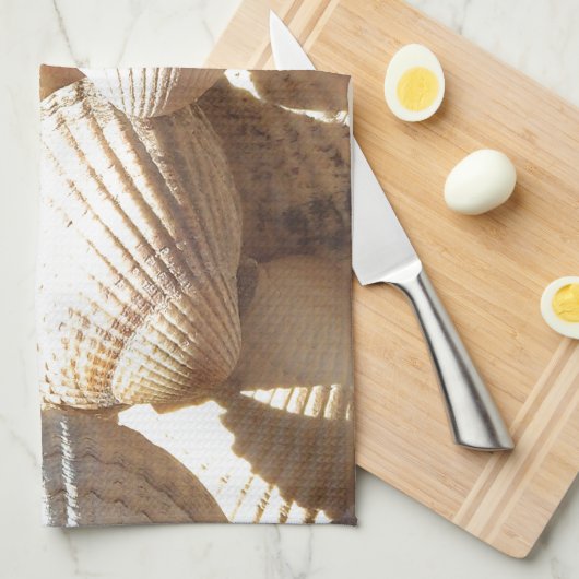 Linge De Cuisine Tropical Sunny Sea Shells (Quart Plié)