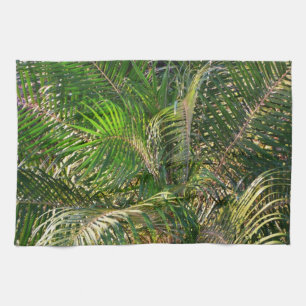 Linge De Cuisine Tropique des contours de palmiers clairs du couche