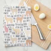 Linge De Cuisine Troupeau de motif d'alpaga (Quart Plié)