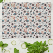 Linge De Cuisine Trousse De Conception Florale Motif De Biscadet Et (Plié)