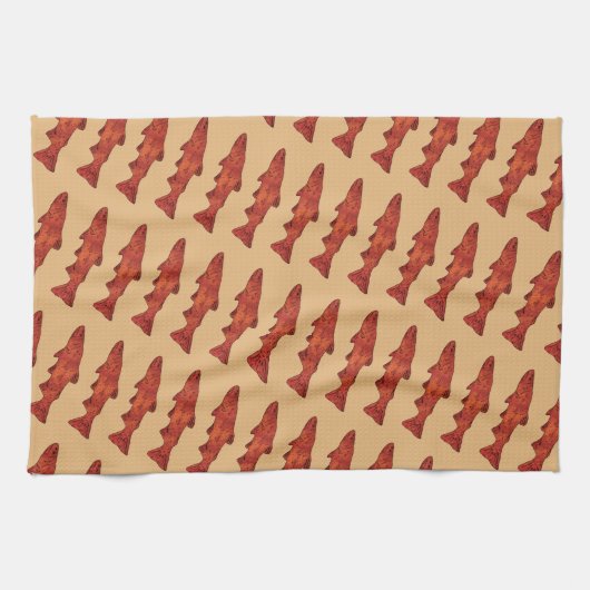 Linge De Cuisine Truite rustique (Horizontal)