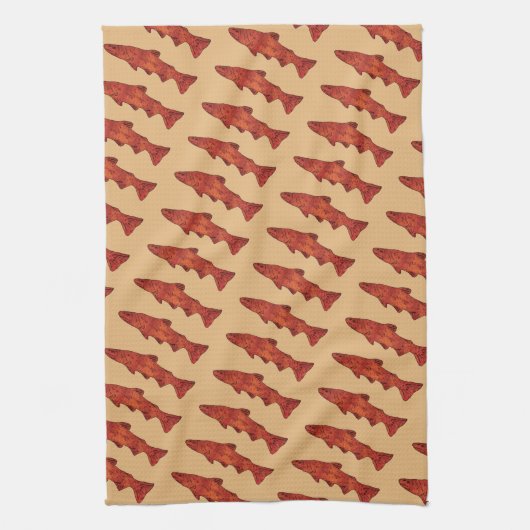 Linge De Cuisine Truite rustique (Vertical)