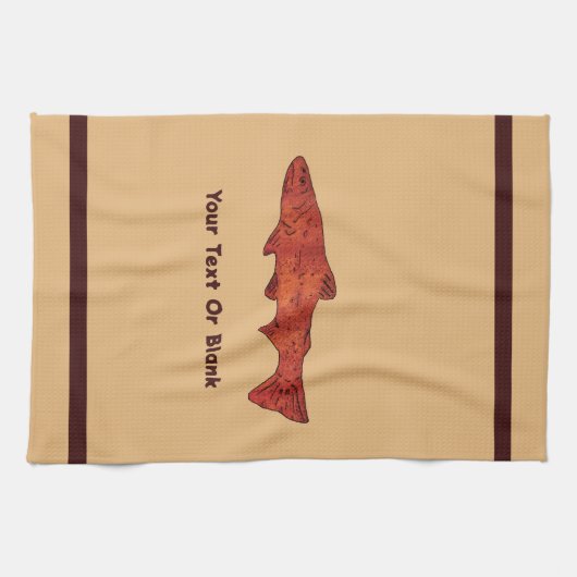 Linge De Cuisine Truite rustique (Horizontal)