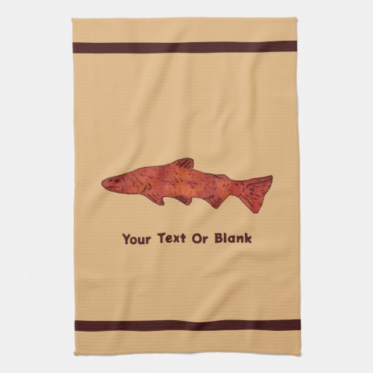 Linge De Cuisine Truite rustique (Vertical)