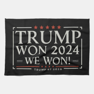 Linge De Cuisine Trump a gagné 2024 Nous avons gagné 47 2028 États-