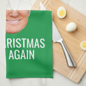 Linge De Cuisine Trump with Santa Hat - Make Christmas Great Again (Quart Plié)