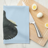Linge De Cuisine Trumpeter Pigeon noir (Quart Plié)